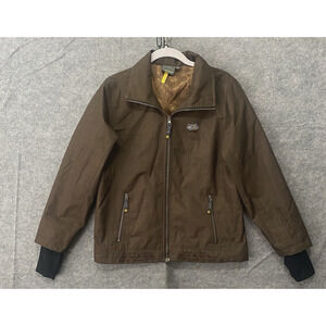 Skhoop Of Scandinavia Jacket Womens Sz‎ M Brown Embroidered Lined Pockets